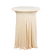 Cocktail Table Cover Natural Wavy Drapes Spandex Tablecloth TAB_COCK_SPX01_081