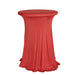 Cocktail Table Cover Natural Wavy Drapes Spandex Tablecloth TAB_COCK_SPX01_RED