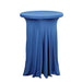 Cocktail Table Cover Natural Wavy Drapes Spandex Tablecloth TAB_COCK_SPX01_ROY
