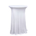 Cocktail Table Cover Natural Wavy Drapes Spandex Tablecloth TAB_COCK_SPX01_WHT