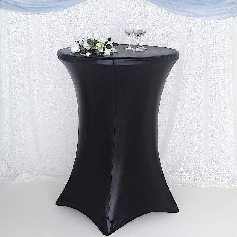 Cocktail Table Cover Premium Metallic Fitted Spandex Tablecloth