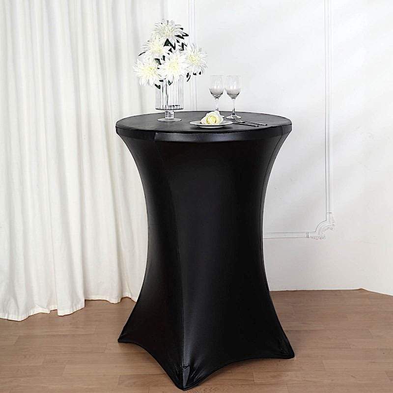 Cocktail Table Cover Premium Metallic Fitted Spandex Tablecloth