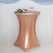 Cocktail Table Cover Premium Metallic Fitted Spandex Tablecloth