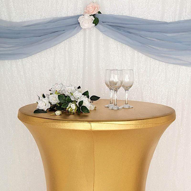 Cocktail Table Cover Premium Metallic Fitted Spandex Tablecloth