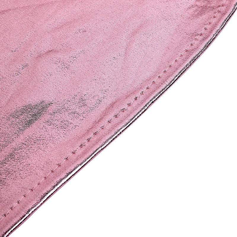 Cocktail Table Cover Premium Metallic Fitted Spandex Tablecloth - Rose Gold TAB_COCK22S_054