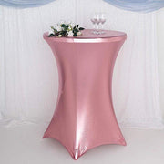 Cocktail Table Cover Premium Metallic Fitted Spandex Tablecloth