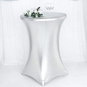 Cocktail Table Cover Premium Metallic Fitted Spandex Tablecloth