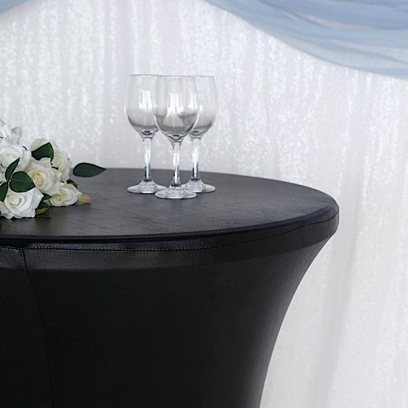 Cocktail Table Cover Premium Metallic Fitted Spandex Tablecloth