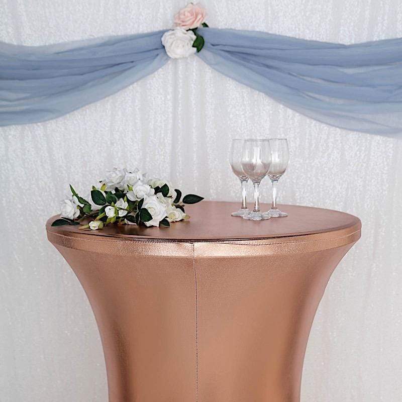 Cocktail Table Cover Premium Metallic Fitted Spandex Tablecloth