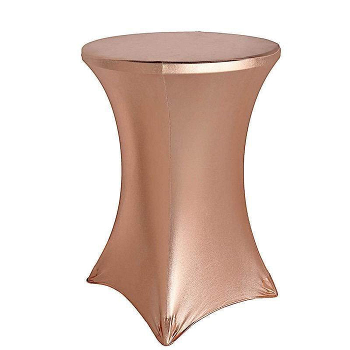 Cocktail Table Cover Premium Metallic Fitted Spandex Tablecloth TAB_COCK22S_046
