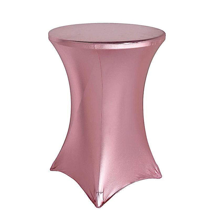 Cocktail Table Cover Premium Metallic Fitted Spandex Tablecloth TAB_COCK22S_054