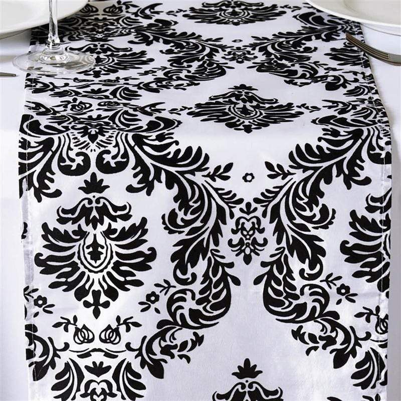 Damask Flocking Table Runner