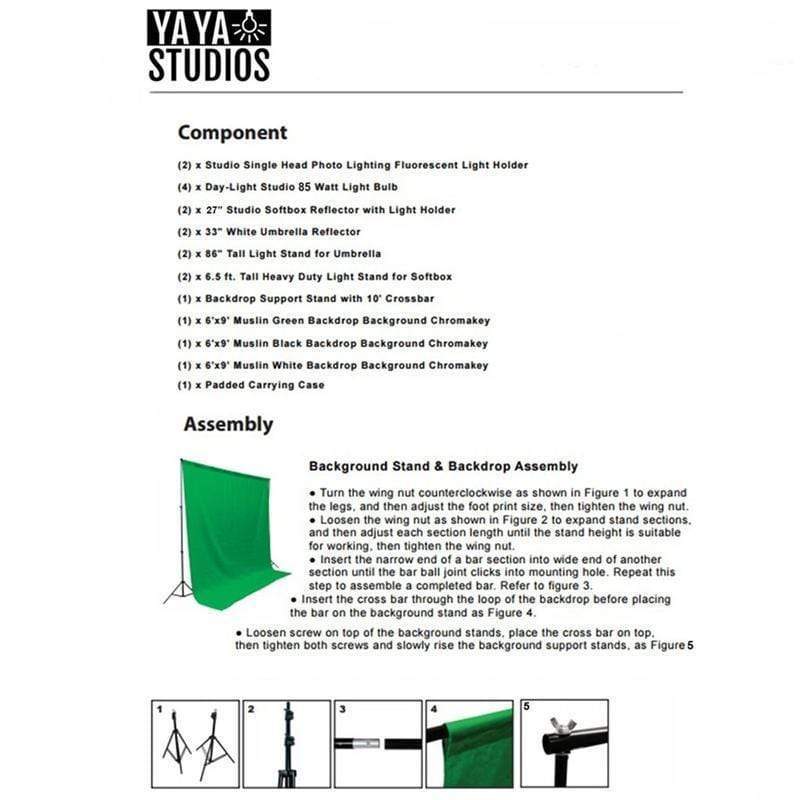 Daylight Umbrella Professional Photo Lighting Kit & Softbox with Backdrops PHOTO_LGT_010