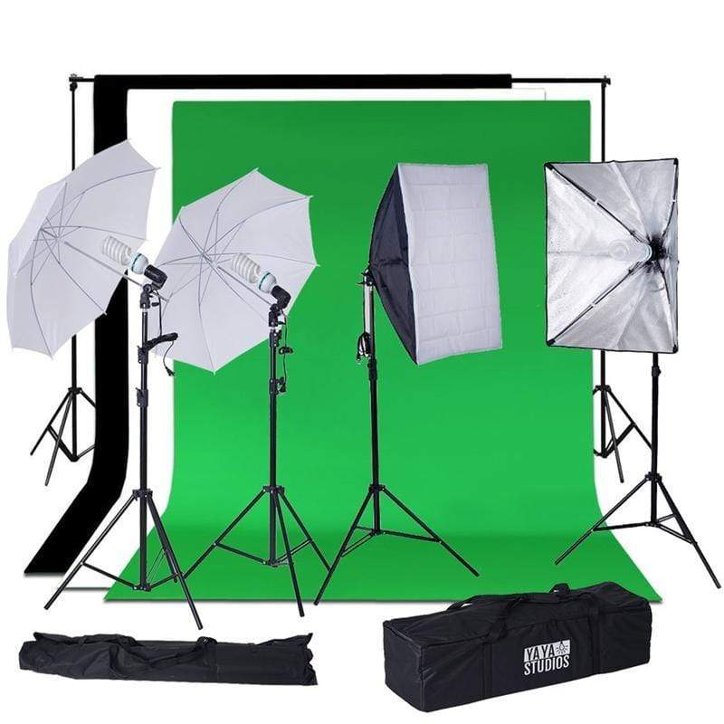 Daylight Umbrella Professional Photo Lighting Kit & Softbox with Backdrops PHOTO_LGT_010