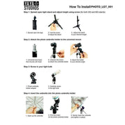 Daylight Umbrella Professional Photo Video Studio Lighting Kit - Black/Silver PHOTO_LGT_001