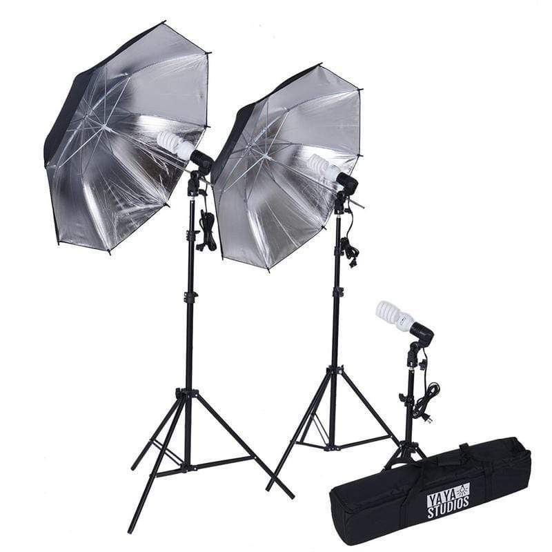 Daylight Umbrella Professional Photo Video Studio Lighting Kit - Black/Silver PHOTO_LGT_001