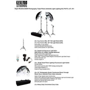 Daylight Umbrella Professional Photo Video Studio Lighting Kit - Black/Silver PHOTO_LGT_001