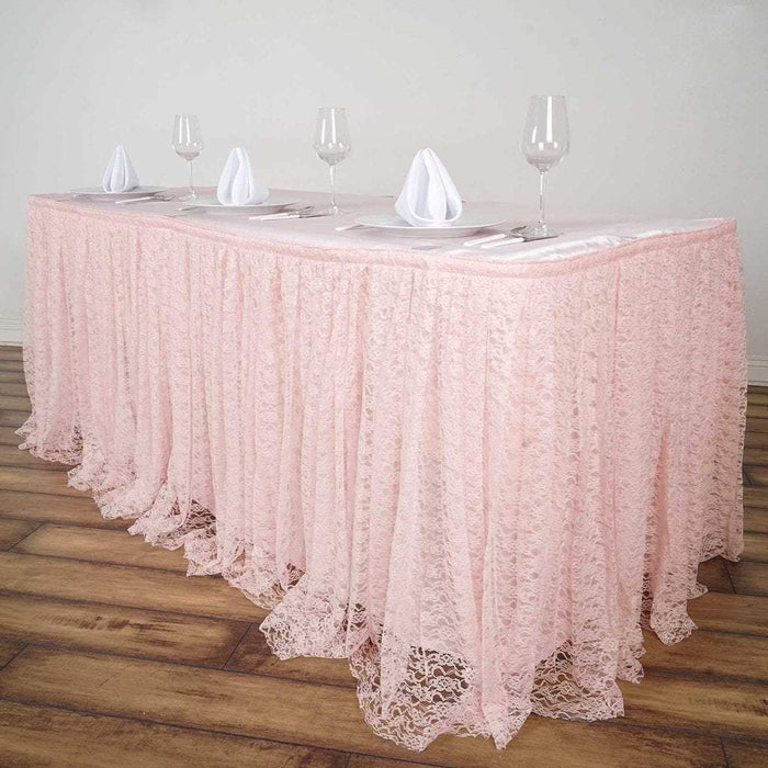 Dual Layer Lace Table Skirt SKT_LACE_046_21