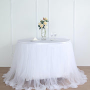 Dual Layer Tulle with Satin Table Skirt