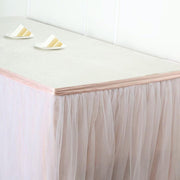 Dual Layer Tulle with Satin Table Skirt