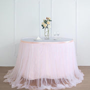 Dual Layer Tulle with Satin Table Skirt