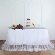 Dual Layer Tulle with Satin Table Skirt