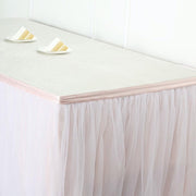 Dual Layer Tulle with Satin Table Skirt