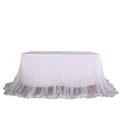 Dual Layer Tulle with Satin Table Skirt SKT_T04_WHT_046_14