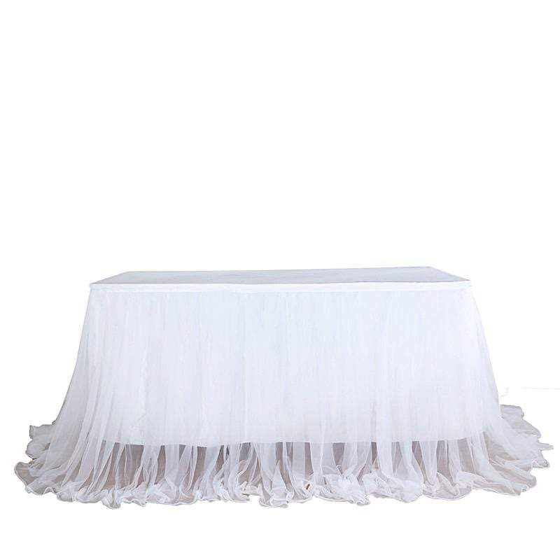 Dual Layer Tulle with Satin Table Skirt SKT_T04_WHT_WHT_21