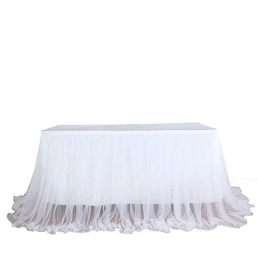 Dual Layer Tulle with Satin Table Skirt SKT_T04_WHT_WHT_21
