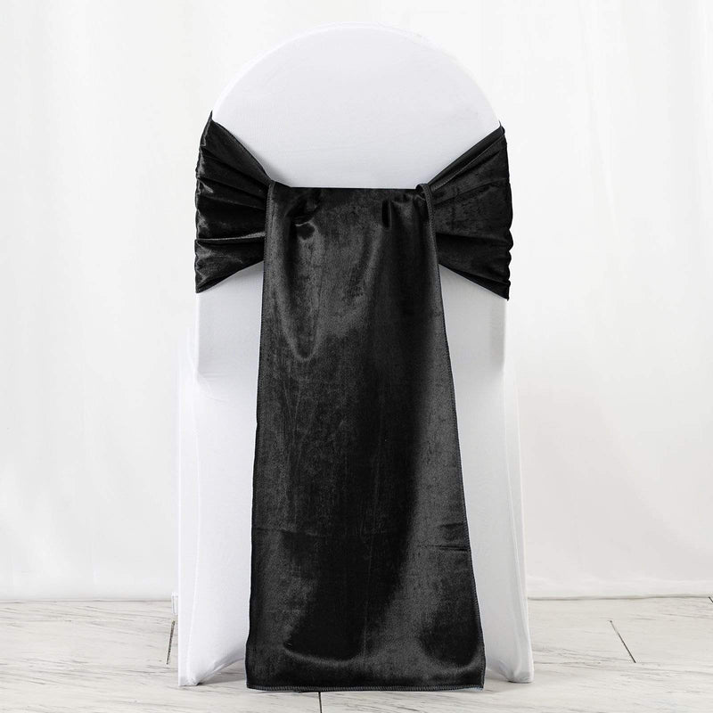 Extra Wide Premium Velvet Chair Sashes Wedding Decorations