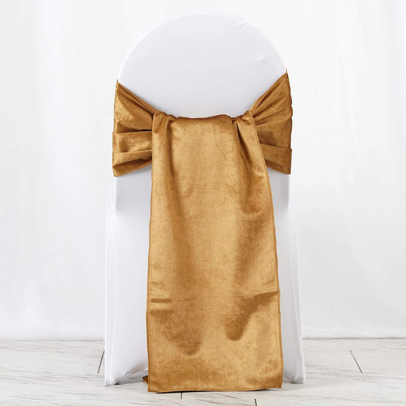 Extra Wide Premium Velvet Chair Sashes Wedding Decorations