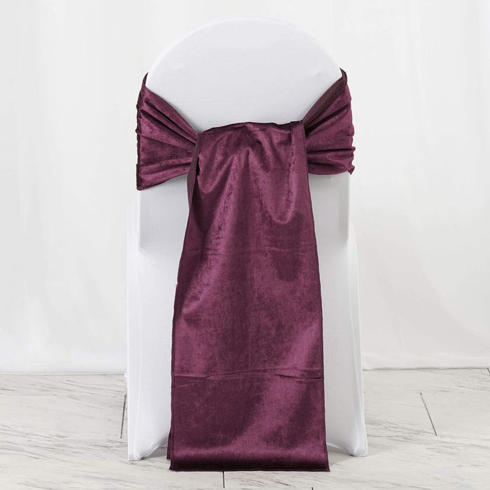 Extra Wide Premium Velvet Chair Sashes Wedding Decorations