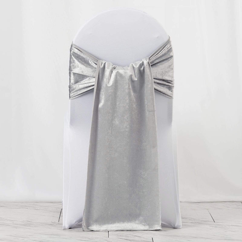Extra Wide Premium Velvet Chair Sashes Wedding Decorations