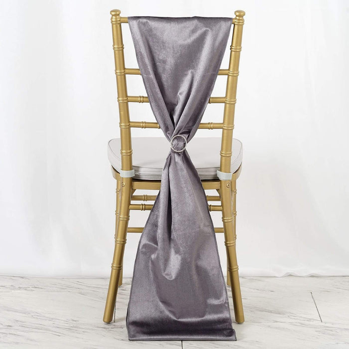Extra Wide Premium Velvet Chair Sashes Wedding Decorations RUN_VEL_044