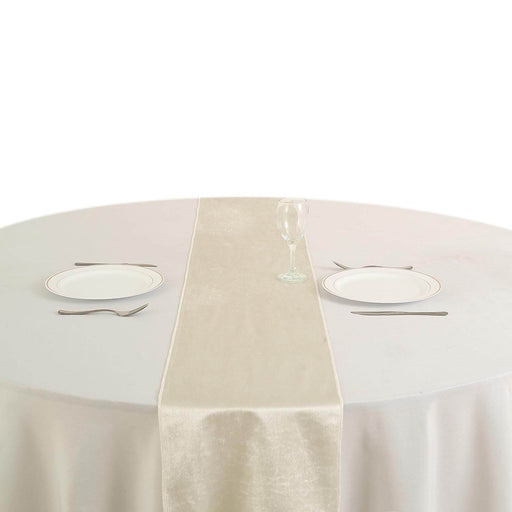 Extra Wide Premium Velvet Chair Sashes Wedding Decorations RUN_VEL_IVR