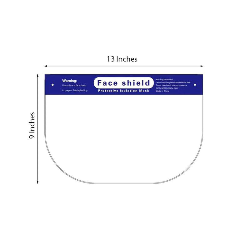 Face Shield Protective Covers with Elastic Band - Clear CARE_SHLD01