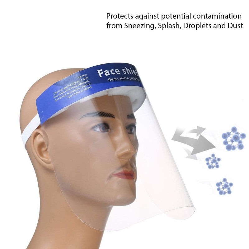 Face Shield Protective Covers with Elastic Band - Clear CARE_SHLD01