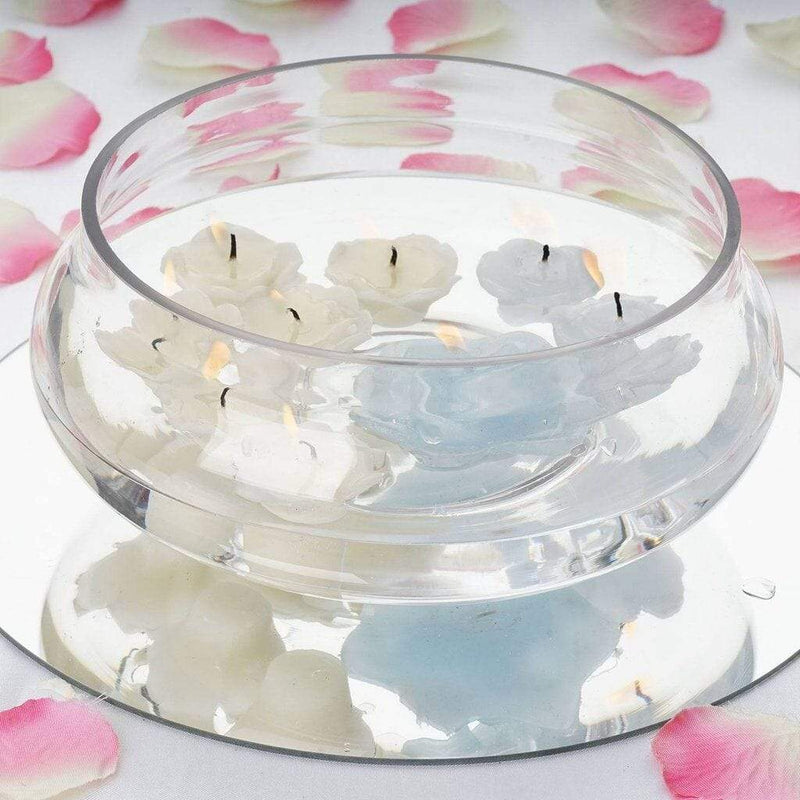 Floating Candle Holder Glass Bowl