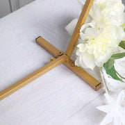 Geometric Metal Flower Frame Hexagon Table Wedding Arch Centerpiece - Gold