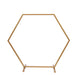 Geometric Metal Flower Frame Hexagon Table Wedding Arch Centerpiece - Gold WOD_HOPMET5H_20_GOLD