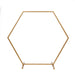 Geometric Metal Flower Frame Hexagon Table Wedding Arch Centerpiece - Gold WOD_HOPMET5H_24_GOLD