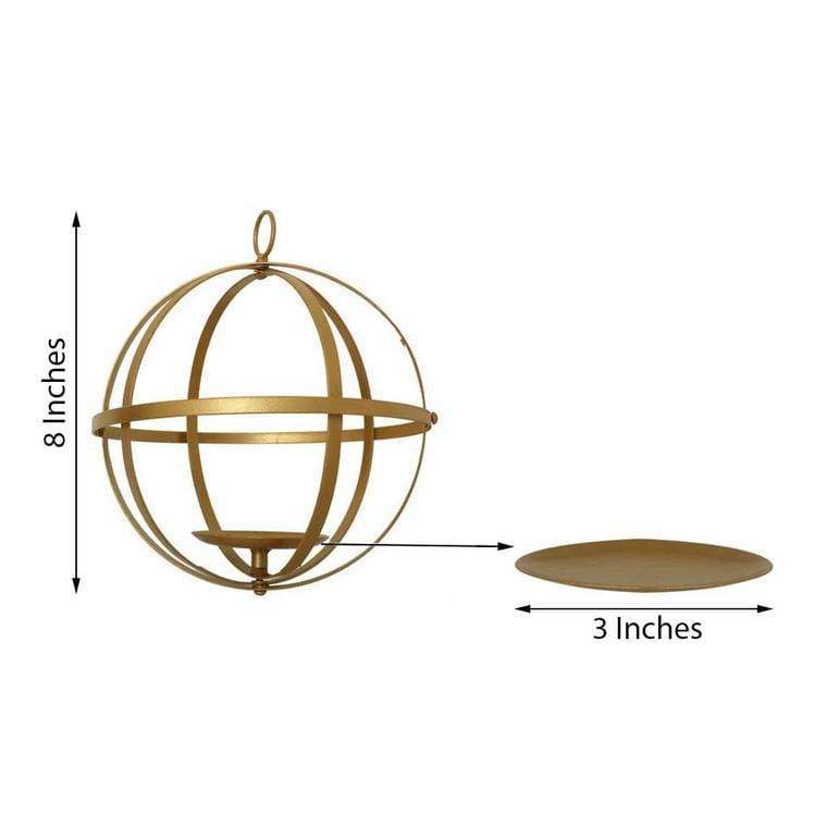 Globe Ring Candle Holder Hanging Metal Lantern