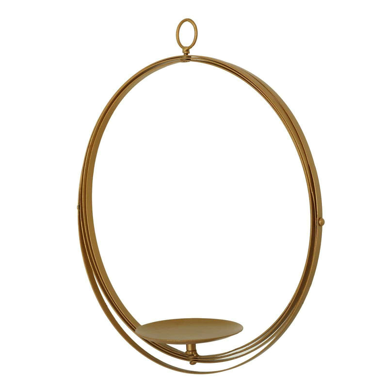 Globe Ring Candle Holder Hanging Metal Lantern