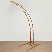 Half Crescent Moon Metal Floral Display Frame Wedding Arch Backdrop Stand - Gold