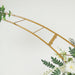 Half Crescent Moon Metal Floral Display Frame Wedding Arch Backdrop Stand - Gold
