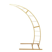 Half Crescent Moon Metal Floral Display Frame Wedding Arch Backdrop Stand - Gold BKDP_STND_15_M_GOLD