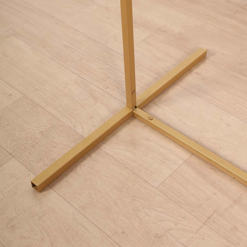 Half Moon Metal Floral Display Frame Wedding Arch Backdrop Stand - Gold