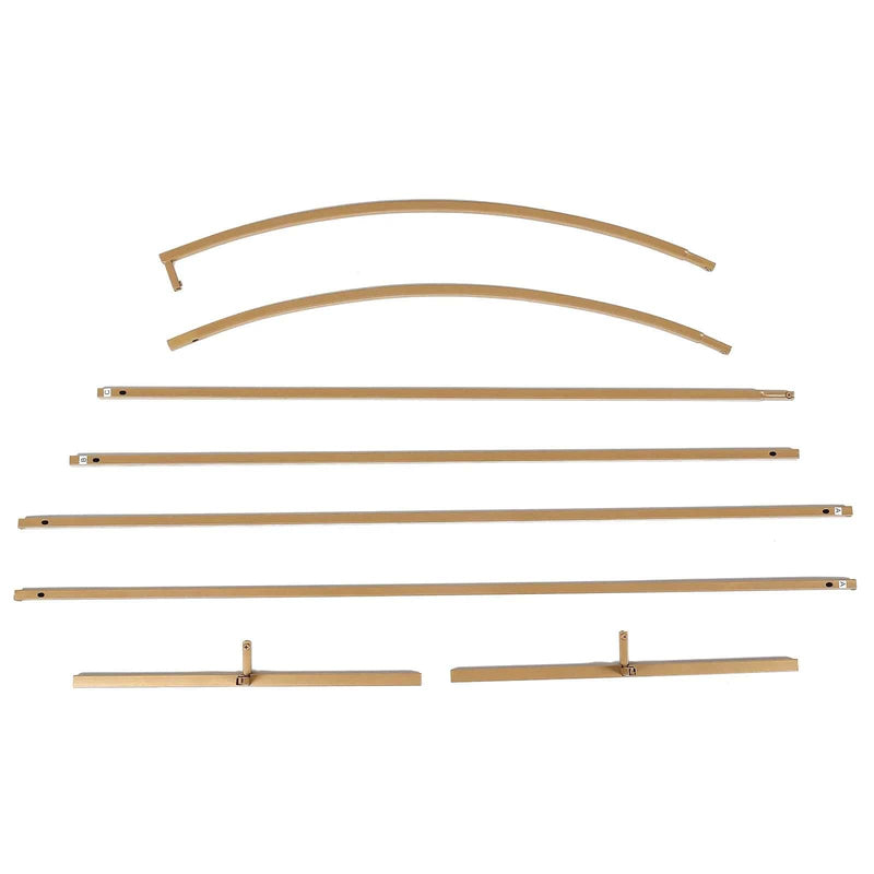 Half Moon Metal Floral Display Frame Wedding Arch Backdrop Stand - Gold