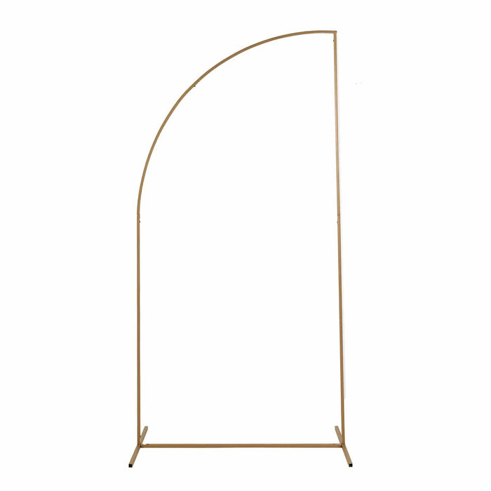 Half Moon Metal Floral Display Frame Wedding Arch Backdrop Stand - Gold IRON_STND13_L_GOLD